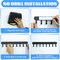 Key Holder for Wall, Key Hooks with 8 Hooks Wall Mounted Black Key Hanger Self Adhesive Key Racks Organizer for Hallway Doorway Entryway Bathroom Kitchen Living Room